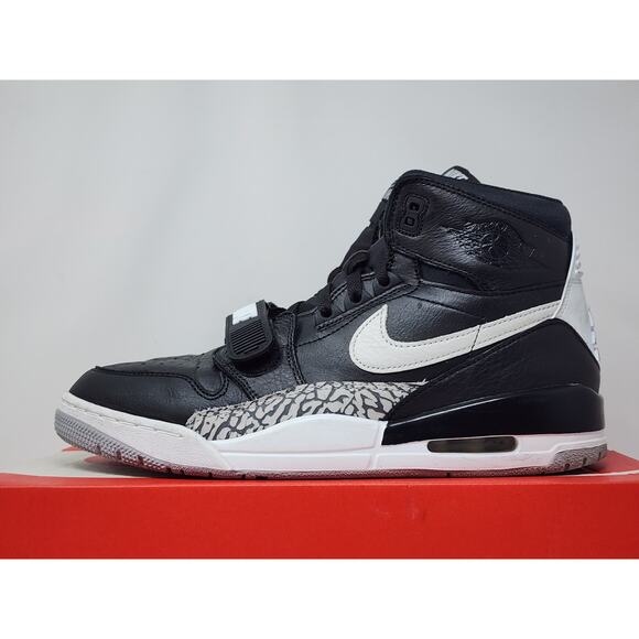 Jordan Legacy 312 BLACK WHITE AV3922-001 Size 11 WORN - Picture 3 of 8